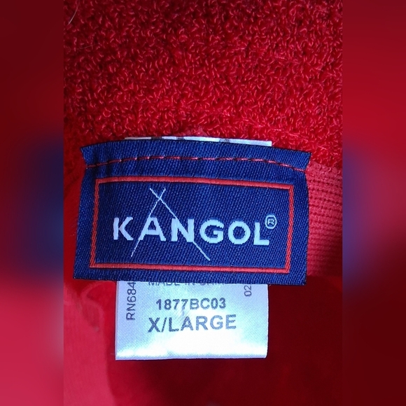 NWOT Y2K Kangol Scarlet Red Terry  Bermuda Casual Unisex Preppy Bucket Hat Cap main image 6